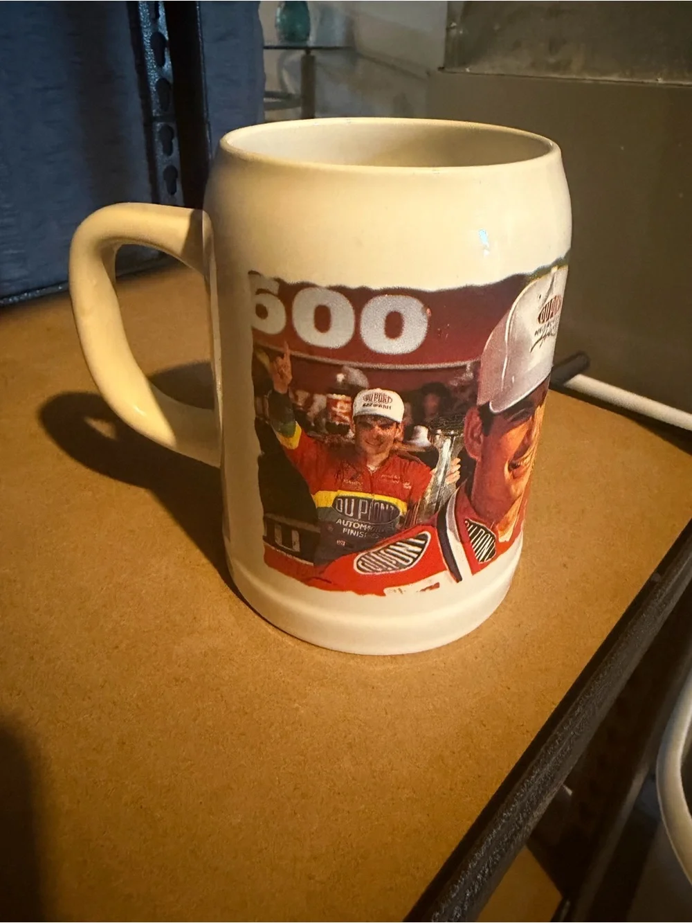 Nascar Jeff Gordon White Red Yellow Ceramic Mug